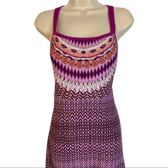 Prana Violet Sol Cora Strappy Halter Racerback Dress Purple Sundress Small - Picture 4 of 8